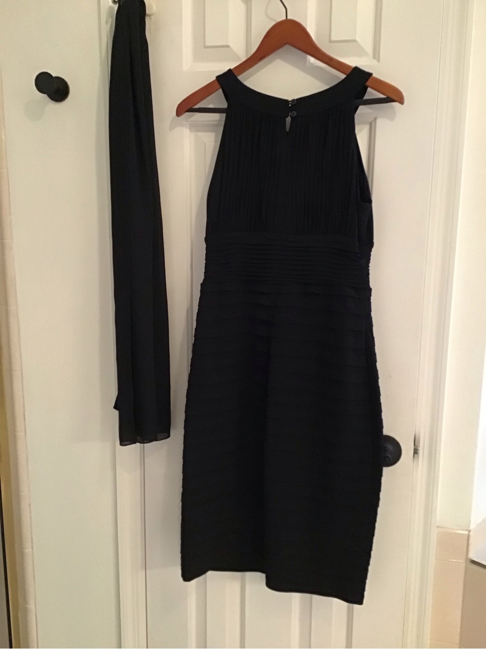 Melrose Black Wedding Dress with Gathered Neckline